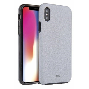 Etui UNIQ Lithos Apple iPhone Xs Max gri deschis - light grey