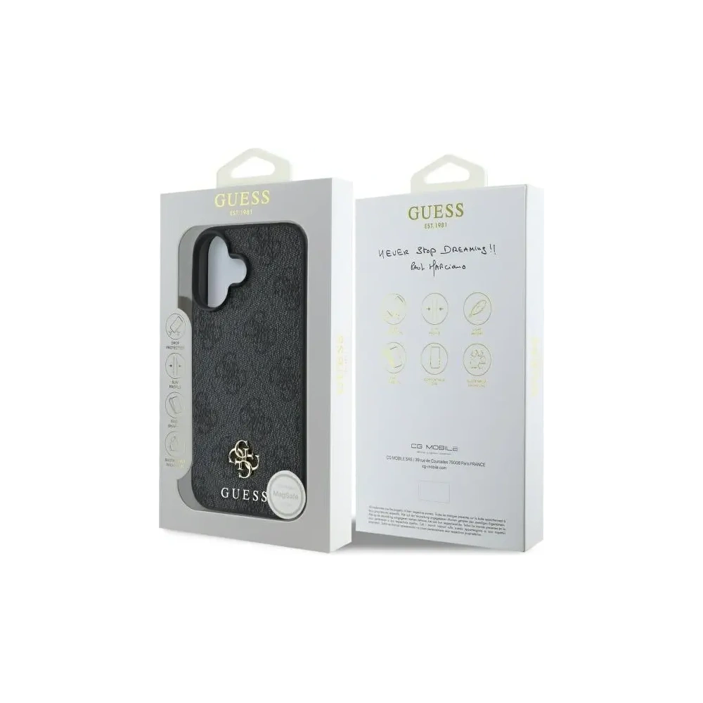 Hurtownia GSM - Guess GUHMP16SP4SM4MK Apple iPhone 16 hardcase 4G Mic Clasic MagSafe negru - GUE4207 - {ean13} - Hurt