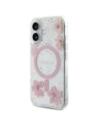 Etui Guess GUHMP16SRBFGFGMP Apple iPhone 16 hardcase Resin Flower Glitter MagSafe różowy/pink