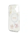 Etui Guess GUHMP16SRBFGFGMP Apple iPhone 16 hardcase Resin Flower Glitter MagSafe różowy/pink
