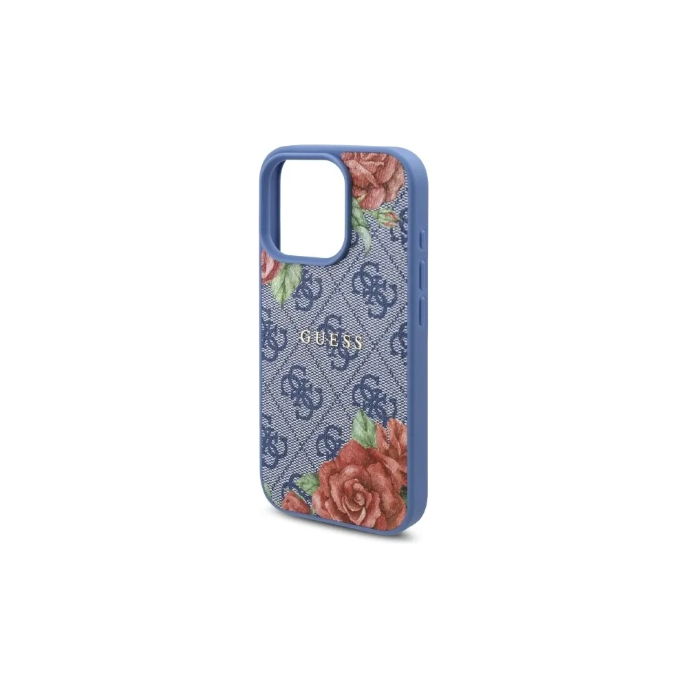 Wholesale Guess GUHMP16XP4ROPEMCB Apple iPhone 16 Pro Max hardcase 4G Flowers Print MagSafe blue - GUE4210 - {ean13} - Hurt