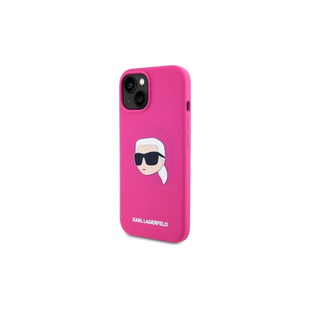 Hurtownia GSM - Karl Lagerfeld KLHMP15SSKHPPLF Apple iPhone 15 hardcase Silicon Karl Head Print MagSafe fuchsia - KLD21846 - {ean13} - Hurt