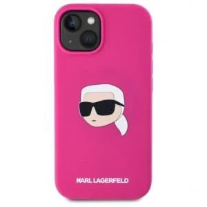 Hurtownia GSM - Karl Lagerfeld KLHMP15SSKHPPLF Apple iPhone 15 hardcase Silicon Karl Head Print MagSafe fuchsia - KLD21846 - {ean13} - Hurt