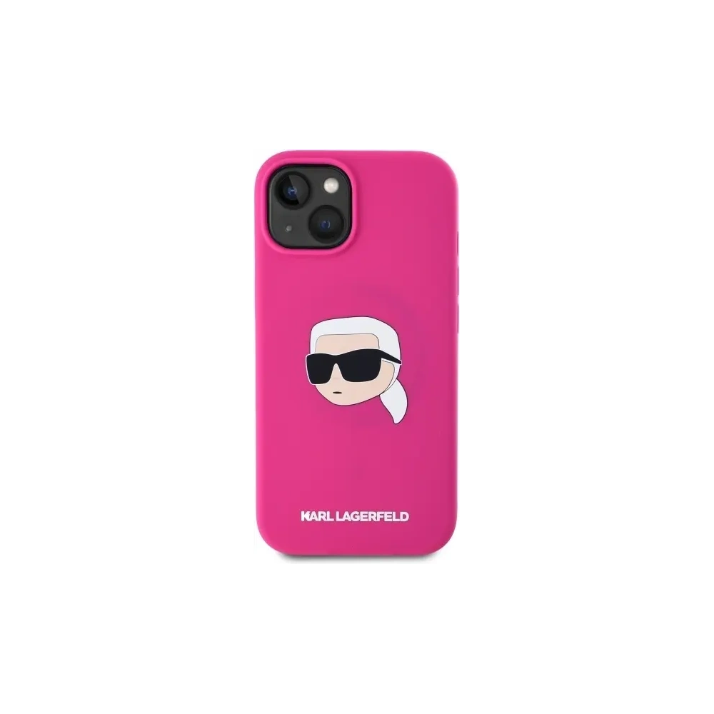 Hurtownia GSM - Karl Lagerfeld KLHMP15SSKHPPLF Apple iPhone 15 hardcase Silicon Karl Head Print MagSafe fuchsia - KLD21846 - {ean13} - Hurt