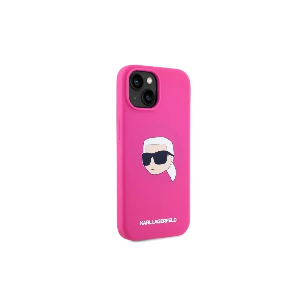 Hurtownia GSM - Karl Lagerfeld KLHMP15SSKHPPLF Apple iPhone 15 hardcase Silicon Karl Head Print MagSafe fuchsia - KLD21846 - {ean13} - Hurt