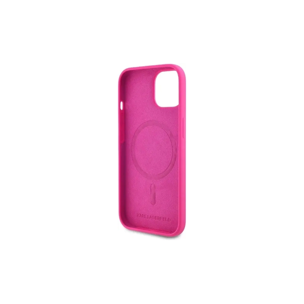 Hurtownia GSM - Karl Lagerfeld KLHMP15SSKHPPLF Apple iPhone 15 hardcase Silicon Karl Head Print MagSafe fuchsia - KLD21846 - {ean13} - Hurt