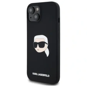 Hurtownia GSM - Karl Lagerfeld KLHMP15SSKHPPLK Apple iPhone 15 carcasă din silicon hardcase cu imprimeu Karl Head MagSafe negru - KLD21847 - {ean13} - Hurt