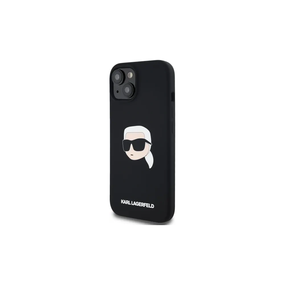 Hurtownia GSM - Karl Lagerfeld KLHMP15SSKHPPLK Apple iPhone 15 carcasă din silicon hardcase cu imprimeu Karl Head MagSafe negru - KLD21847 - {ean13} - Hurt