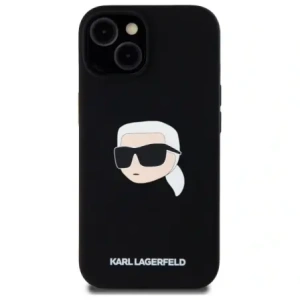 Hurtownia GSM - Karl Lagerfeld KLHMP15SSKHPPLK Apple iPhone 15 carcasă din silicon hardcase cu imprimeu Karl Head MagSafe negru - KLD21847 - {ean13} - Hurt