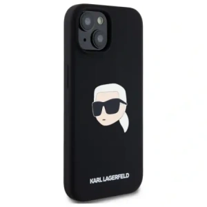 Hurtownia GSM - Karl Lagerfeld KLHMP15SSKHPPLK Apple iPhone 15 carcasă din silicon hardcase cu imprimeu Karl Head MagSafe negru - KLD21847 - {ean13} - Hurt