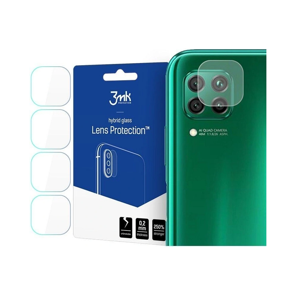 Hurtownia GSM - Szkło hybrydowe na obiektyw aparatu 3MK Lens Protection Huawei P40 Lite [4 PACK] - 3MK156 - {ean13} - Hurt