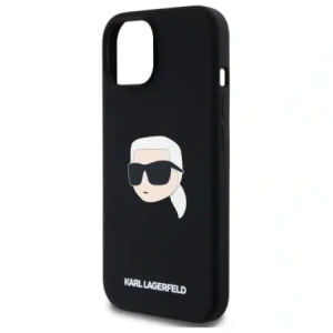 Hurtownia GSM - Karl Lagerfeld KLHMP15SSKHPPLK Apple iPhone 15 carcasă din silicon hardcase cu imprimeu Karl Head MagSafe negru - KLD21847 - {ean13} - Hurt