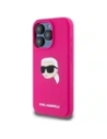 Hurtownia GSM - Karl Lagerfeld KLHMP15XSKHPPLF Apple iPhone 15 Pro Max hardcase Siliconă cu imprimeu Karl Head MagSafe fuchsia - KLD21848 - {ean13} - Hurt