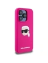 Hurtownia GSM - Karl Lagerfeld KLHMP15XSKHPPLF Apple iPhone 15 Pro Max Hartschale Silikon Karl Kopf Druck MagSafe fuchsia - KLD21848 - {ean13} - Hurt