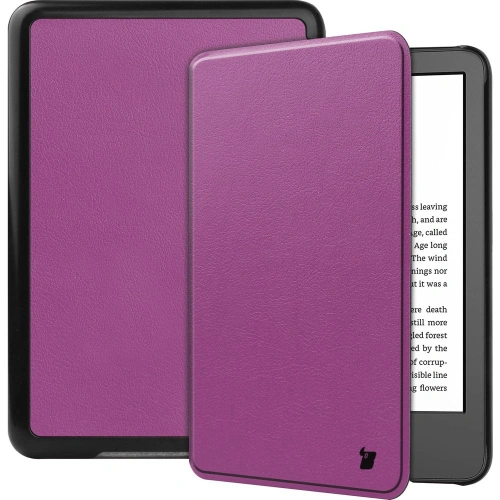 Etui Bizon Case Tab Croc do Amazon Kindle 12 2024 / 11 2022 ciemnofioletowe