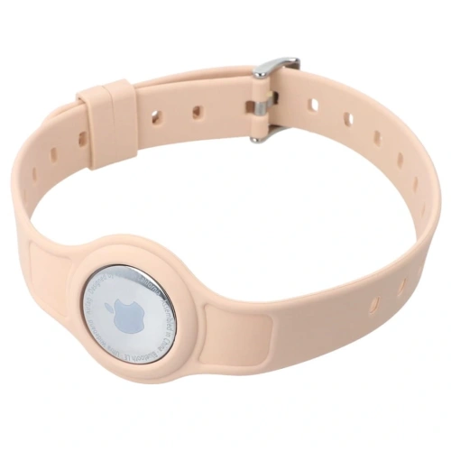 Etui Bizon Case Locator Pets do Apple AirTag jasnoróżowe