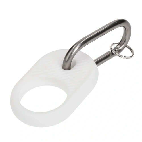 Etui Bizon Case Locator Travel do Apple AirTag białe