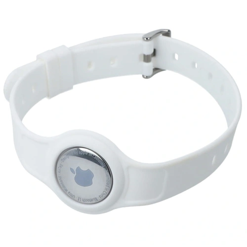 Etui Bizon Case Locator Pets do Apple AirTag białe