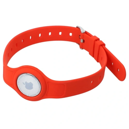 Etui Bizon Case Locator Pets do Apple AirTag czerwone