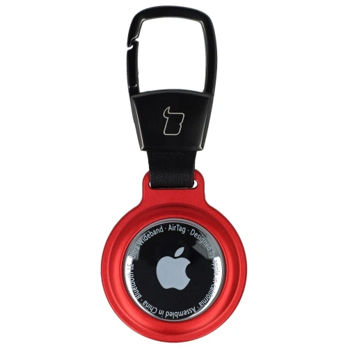 Etui Bizon Case Locator Magnetic do Apple AirTag czerwone