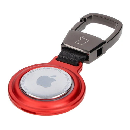 Etui Bizon Case Locator Magnetic do Apple AirTag czerwone