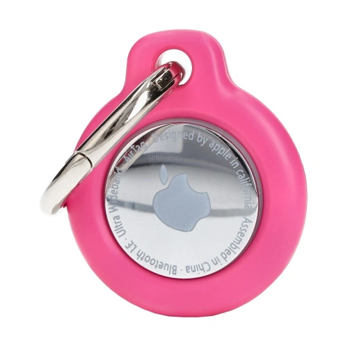 Etui Bizon Case Locator Keychain do Apple AirTag różowe