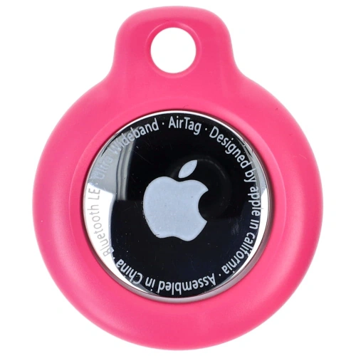 Etui Bizon Case Locator Keychain do Apple AirTag różowe