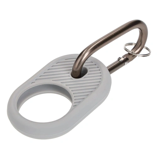 Etui Bizon Case Locator Travel do Apple AirTag szare