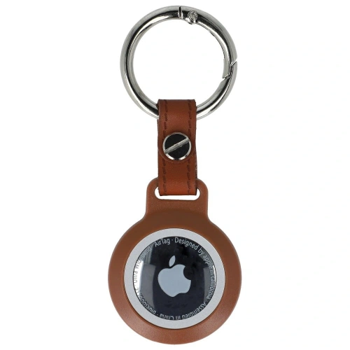 Etui Bizon Case Locator Waterproof do Apple AirTag brązowe