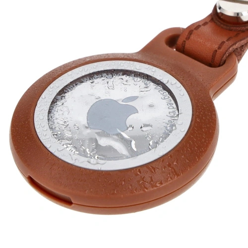 Etui Bizon Case Locator Waterproof do Apple AirTag brązowe