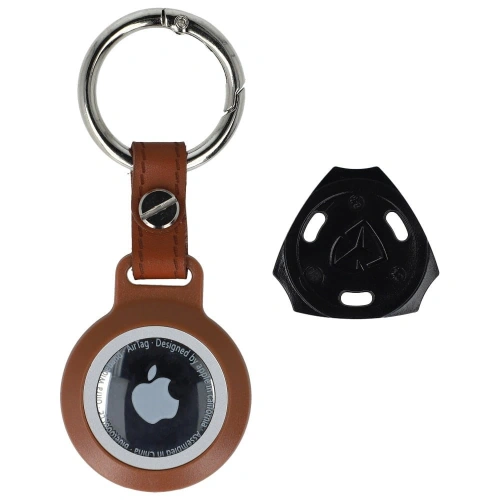 Etui Bizon Case Locator Waterproof do Apple AirTag brązowe