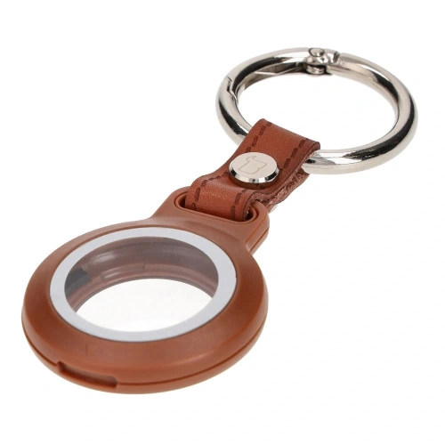 Etui Bizon Case Locator Waterproof do Apple AirTag brązowe