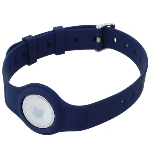 Etui Bizon Case Locator Pets do Apple AirTag granatowe