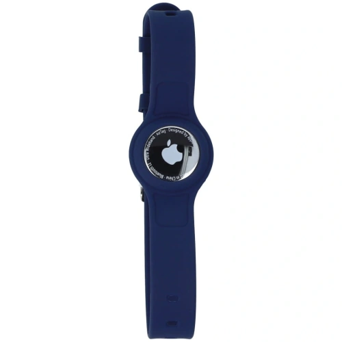 Etui Bizon Case Locator Pets do Apple AirTag granatowe