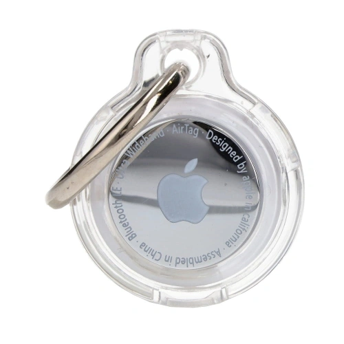 Etui Bizon Case Locator Keychain do Apple AirTag przezroczyste