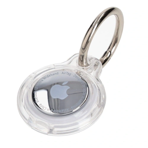 Etui Bizon Case Locator Keychain do Apple AirTag przezroczyste
