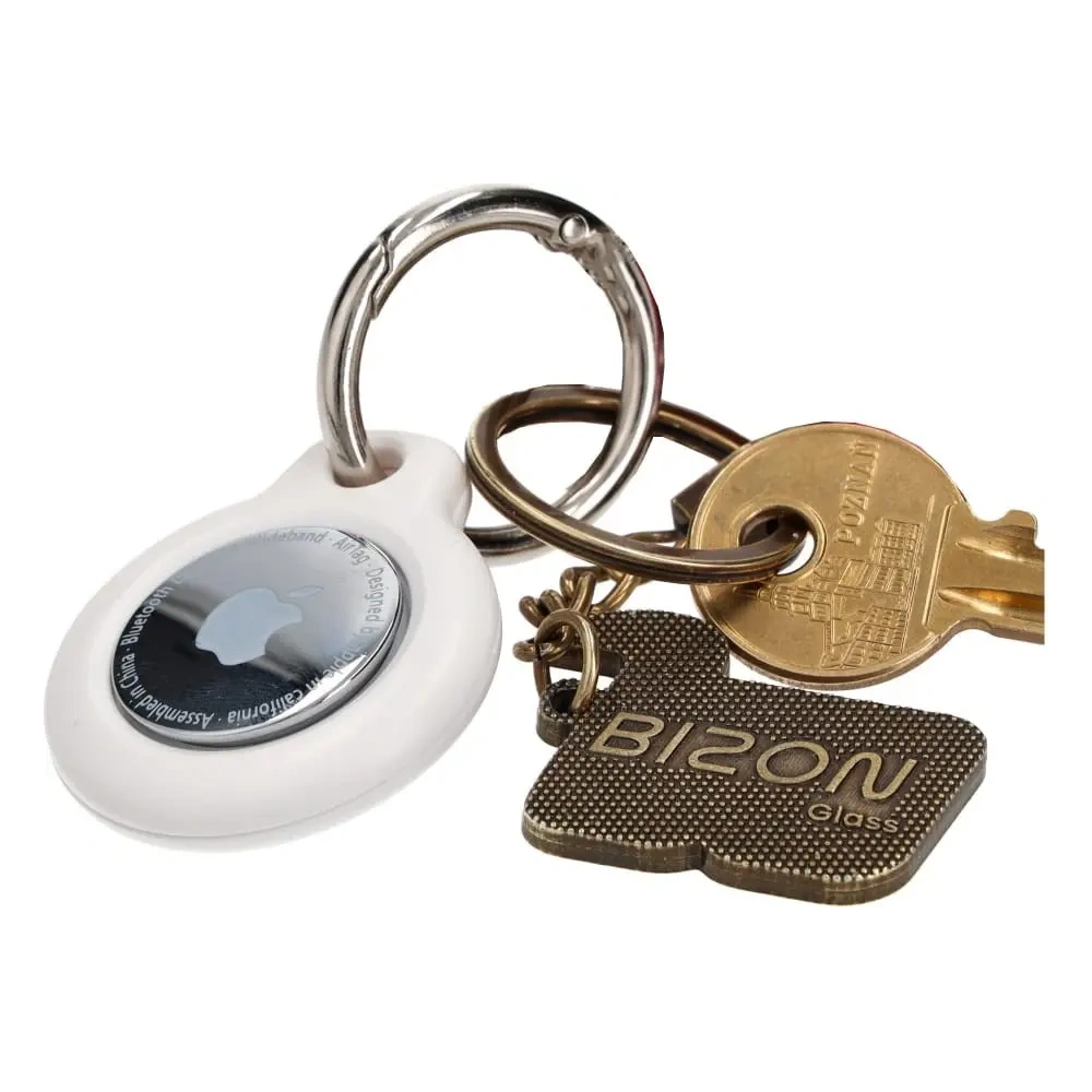 Wholesale Bizon Case Locator Keychain Apple AirTag white - BIZ27 - {ean13} - Hurt