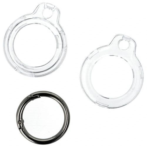 Etui Bizon Case Locator Keychain do Apple AirTag przezroczyste