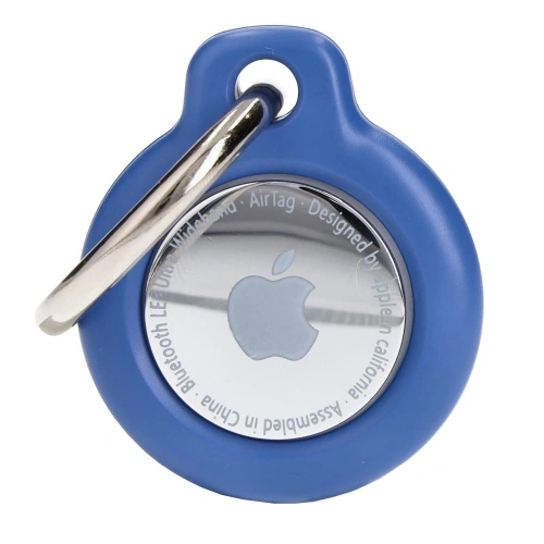 Etui Bizon Case Locator Keychain do Apple AirTag niebieskie