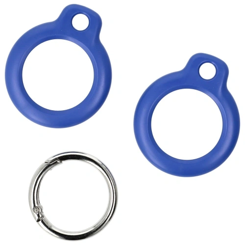 Etui Bizon Case Locator Keychain do Apple AirTag niebieskie