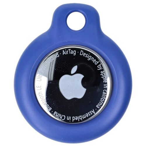 Etui Bizon Case Locator Keychain do Apple AirTag niebieskie
