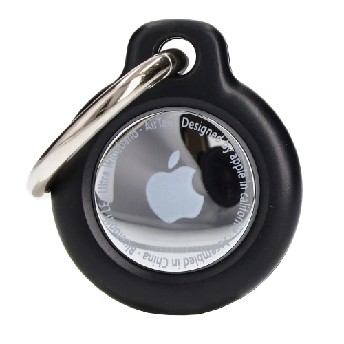Etui Bizon Case Locator Keychain do Apple AirTag czarne