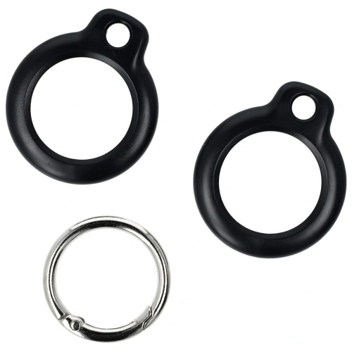 Etui Bizon Case Locator Keychain do Apple AirTag czarne