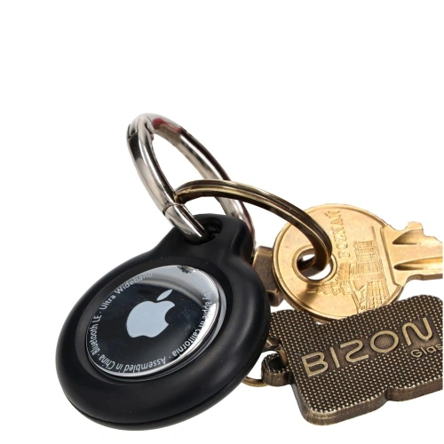 Etui Bizon Case Locator Keychain do Apple AirTag czarne