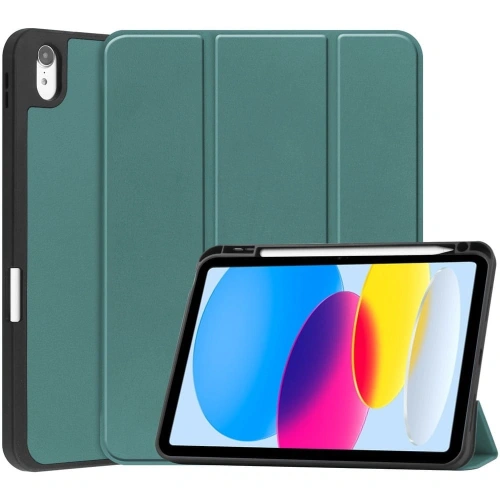 Etui Bizon Case Tab Lizard do Apple iPad 10 10.9 2022 ciemnozielone