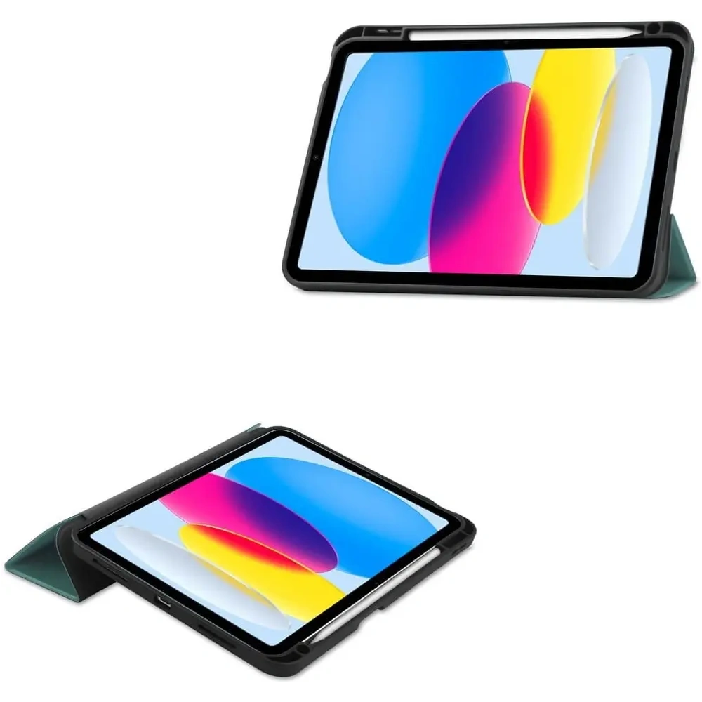 Hurtownia GSM - Etui Bizon Case Tab Lizard do Apple iPad 10 10.9 2022 tmavě zelené - BIZ32 - {ean13} - Hurt