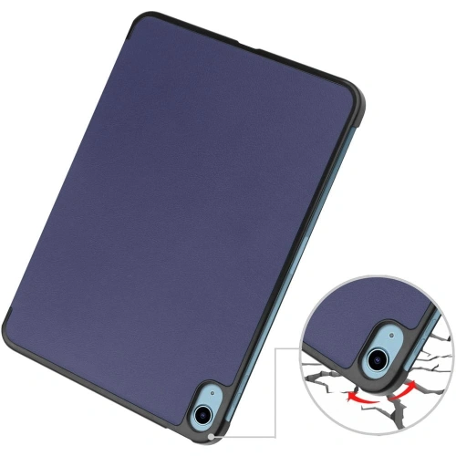 Etui Bizon Case Tab Croc do Apple iPad 10 10.9 2022 granatowe