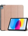Etui Bizon Case Tab Croc do Apple iPad 10 10.9 2022 růžovo-zlaté