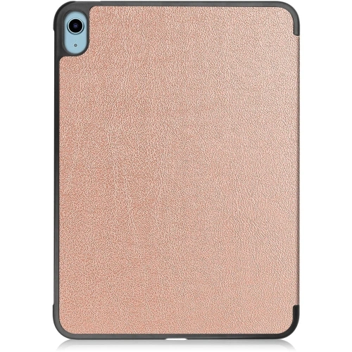 Etui Bizon Case Tab Croc do Apple iPad 10 10.9 2022 różowozłote