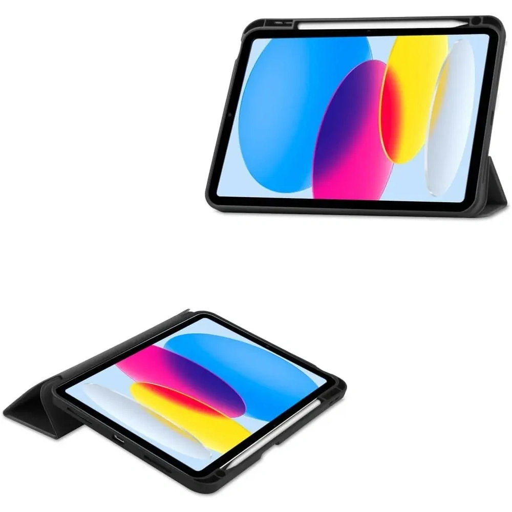 Hurtownia GSM - Etui Bizon Case Tab Lizard do Apple iPad 10 10.9 2022 černé - BIZ35 - {ean13} - Hurt
